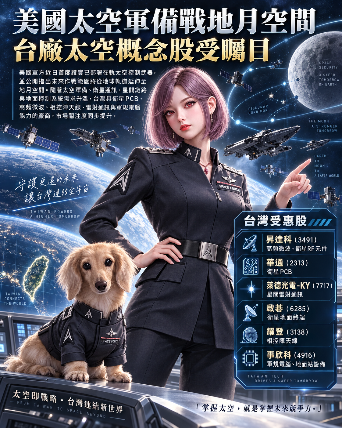 揭 露 太 空 部 署 武 器 ！ 美 軍 最 高 將 領 ： 必 須 準 備 在 月 球 周 邊 作 戰 