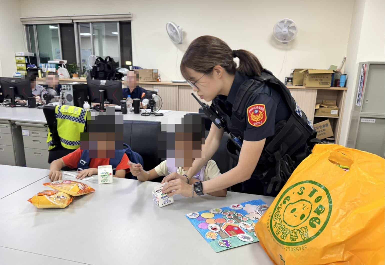 姐弟放學滯留校園餓肚子　大雅警暖心購麵包牛奶助返家
