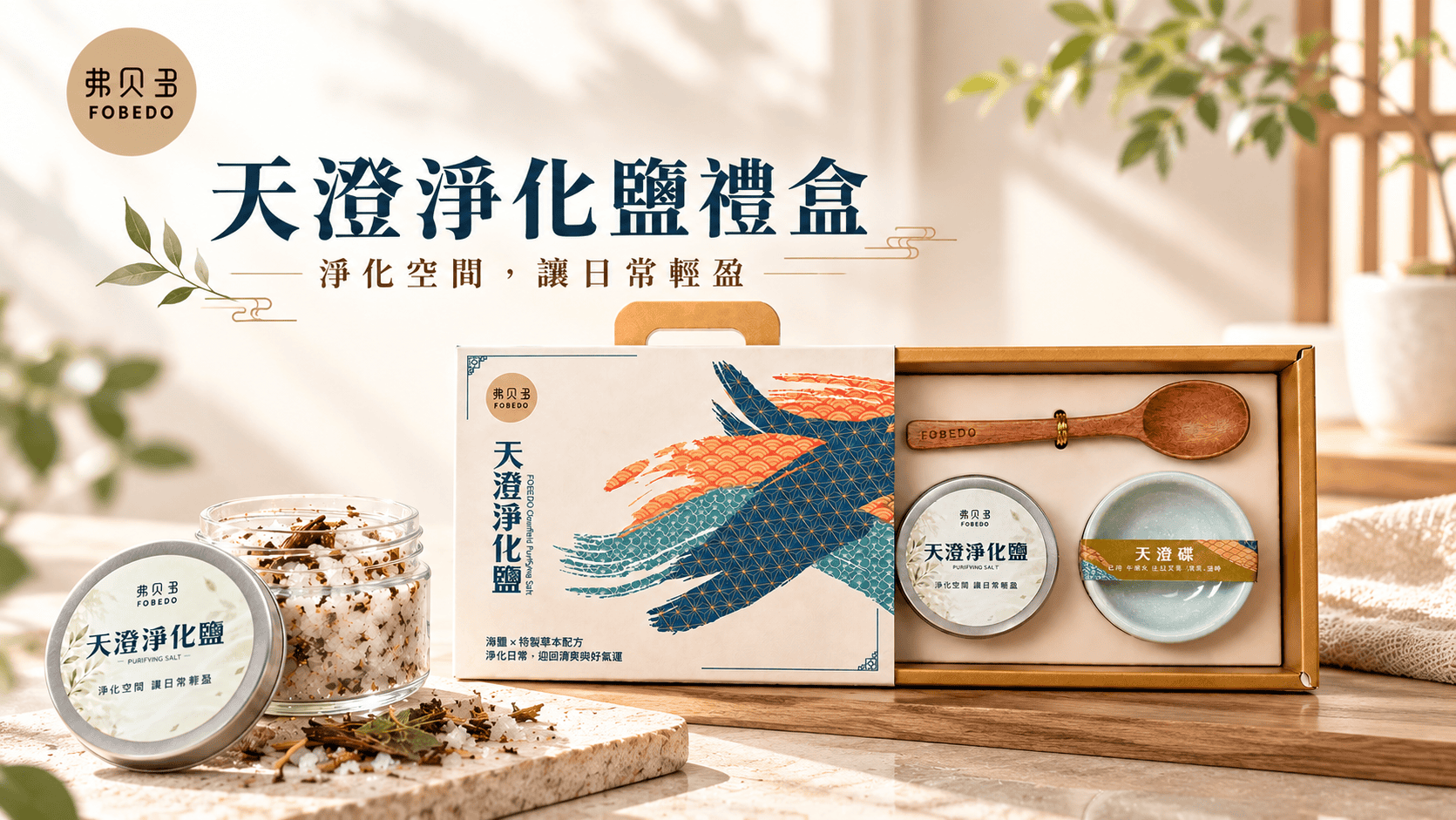 讓清澄與好氣運融入生活，弗貝多推出天澄淨化鹽禮盒、旅人御守，打造 日常淨化儀式